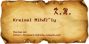 Kreisel Mihály névjegykártya